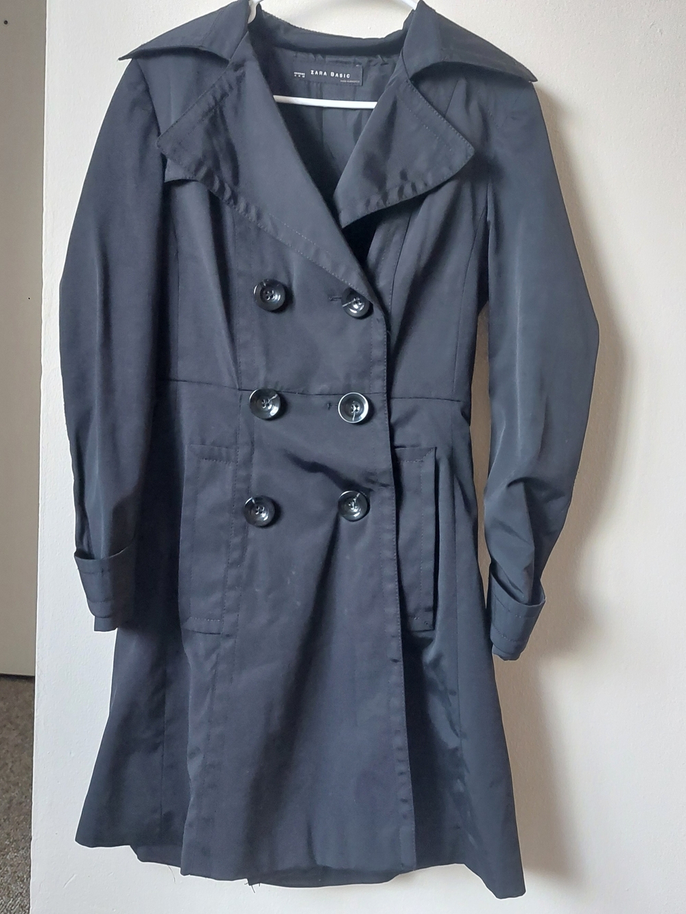 [Zara Basic] Women's Black Trench Coat (M)